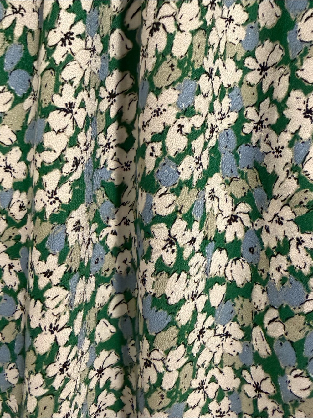 Max Studio Womens Plus 1X Green Floral Smocked Neck Blouse Short Sleeve Shirt - Picture 13 of 13